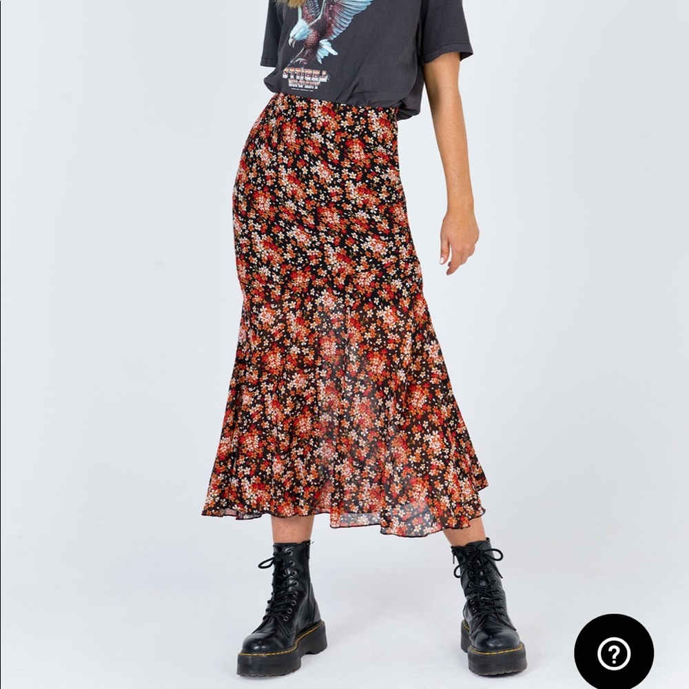 Floral maxi skirt
